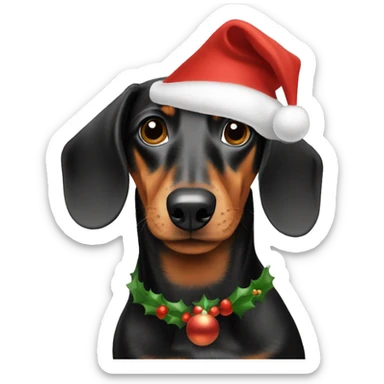 Dachshund christmas  sticker