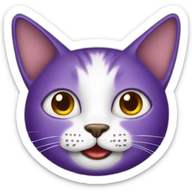 Cat with Aubergine  sticker
