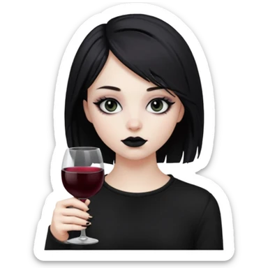 Bebendo vinho  adolescente emo sticker