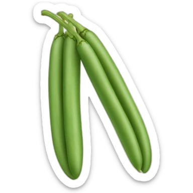 long narrow green bean pods sticker