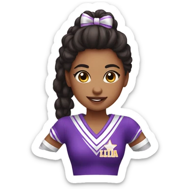 Allstar cheerleader lila sticker