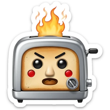 An Angry Toaster sticker