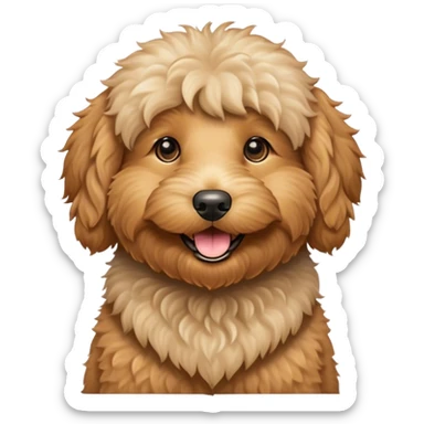 Golden doodle dog happy sticker