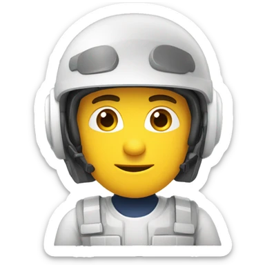 ingeniero furioso con casco blanco  sticker