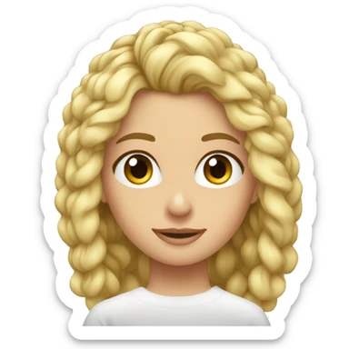 Rubia pelo corto ojos azules haciendo CrossFit  sticker