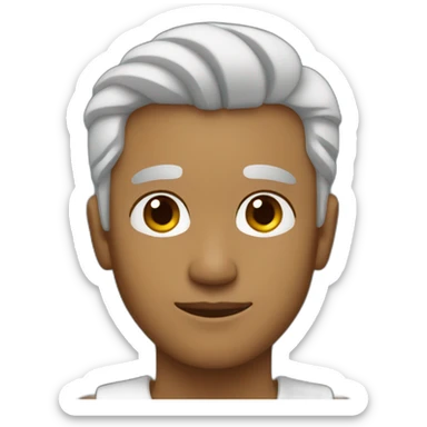 light brown Dad clean shaven with Salt and pepper hair  sticker