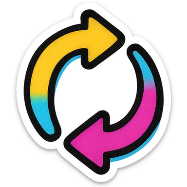 turnover arrows icon, professional style, green gold and white color scheme, bold and clear, suitable for digital use, no background sticker