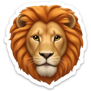 Orange Leo lion symbol  sticker