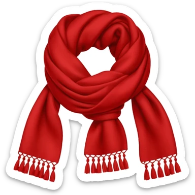 bufanda roja cruzada sola sticker