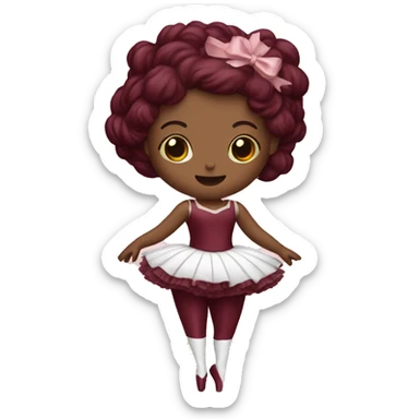 burgundy music box with ballerina sticker