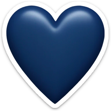 Navy blue heart  sticker