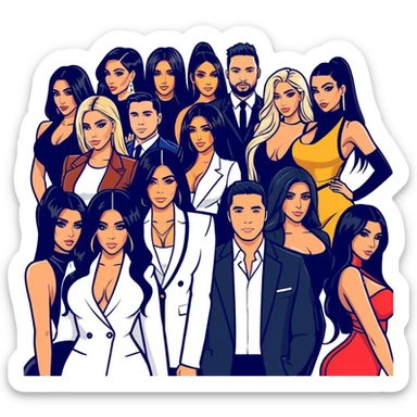 Biz Conference Las Vegas Group Photo: Leila Hormozi, Alex Hormozi, Josh King Madrid JetSet, Tefi Valenzuela, Ana Cheri, Valeria Orsini, Timiree, Kim Kardashian , Kylie Jenner, Narmin Assira, Jamie Maelani, Ashley Flores, Dan Fleyshman, DanielG, Shelby Sapp sticker