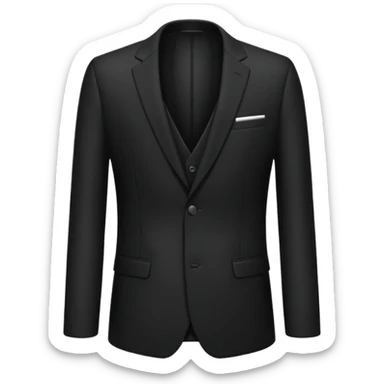 chaqueta de traje negra de lana sticker