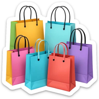 sephora and lululemon shopping bags sticker