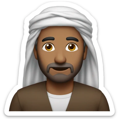 a brown middle east man aged about 30 years  sticker