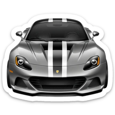 Draw a sleek sports car with shiny metallic paint & racing stripes. sticker