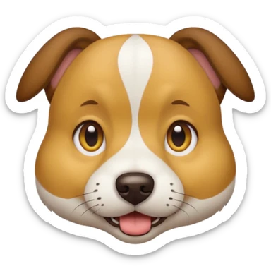 dog head wearing yellow collar sticker