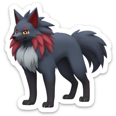 Zoroark-Mightyena-Zorua full body sticker