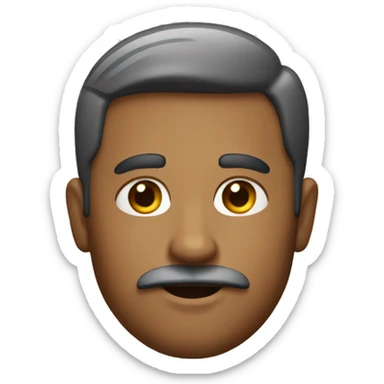 man with a small mustache and a side parting
 sticker