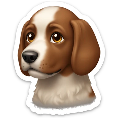 Dog with Brown Haie sticker