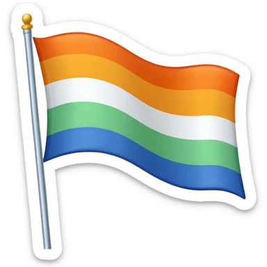 Emoji de drapeau avec les couleurs suivante : 🟦🟧🟩⚪️ plus clair le vert et oublie pas le blanc  sticker