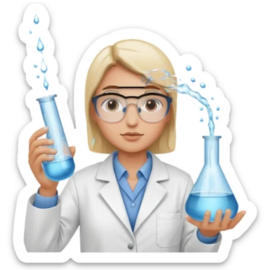 Testing water samples   sticker