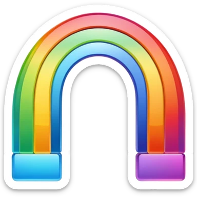 Like the regular rainbow emoji but mirrored sticker