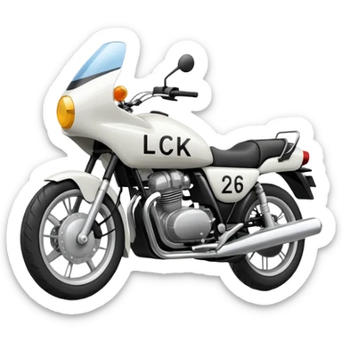crea un emoji de una matrícula europea de moto con los números 2706 y las letras LRK  sticker
