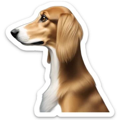 Saluki in profile sticker