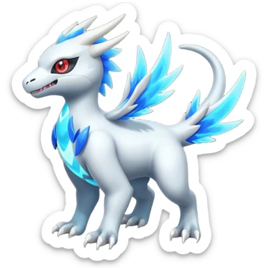 Neon Vibrant Pulsating Trail-glowing Chromatic Trico-Absol-Salamence-Silvally-fusion-hybrid sticker
