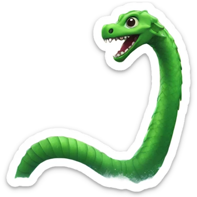 Sea serpent, coming out of the water with a long neck sticker