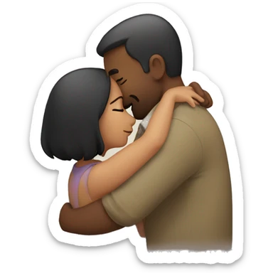guy huging gurl sticker
