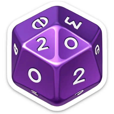dnd d20 dice sticker