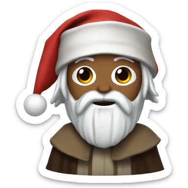 Star Wars Jedi with a Santa hat sticker