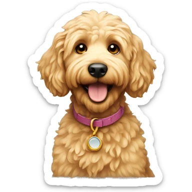 golden doodle dog sticker
