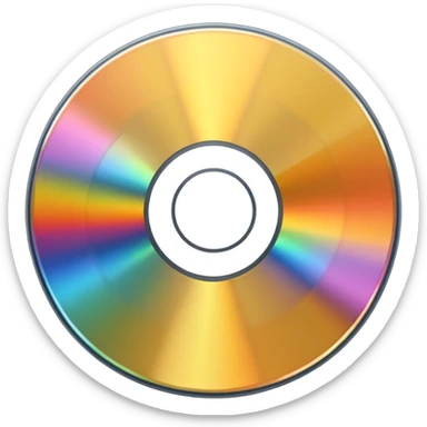 compact disc, simple and recognizable sticker