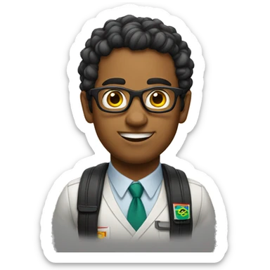 brazilian nerd sticker