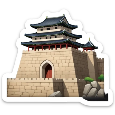 South Korea suwon Hwaseong Fortress Palace castle sticker