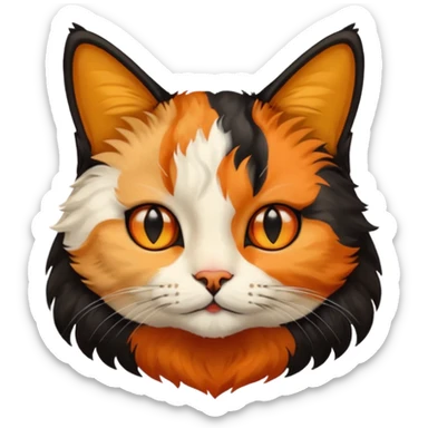 mona lisa artwork, cat face sticker