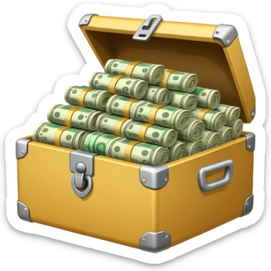 unlocked vault full of cash sticker