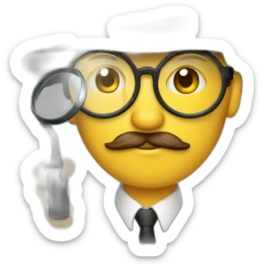 detective emoji with mignifying glass sticker
