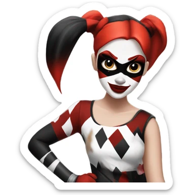 Harley Quinn Black And Red sticker