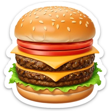 burger with sesame bun sticker