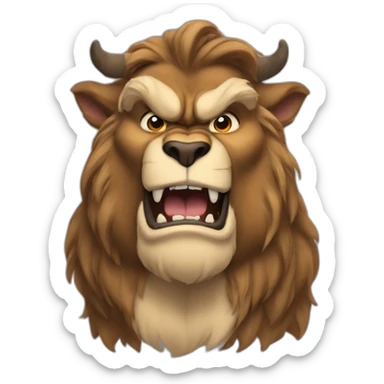 beast from beauty and the beast sticker