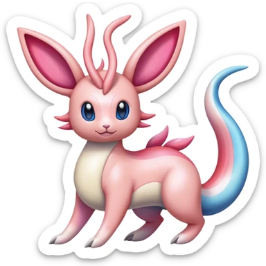 Colorful Sylveon-Milotic-hybrid sticker
