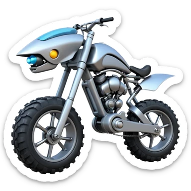 Very Low riding Mech bike with very large(45 in inches) off-road tires  sticker
