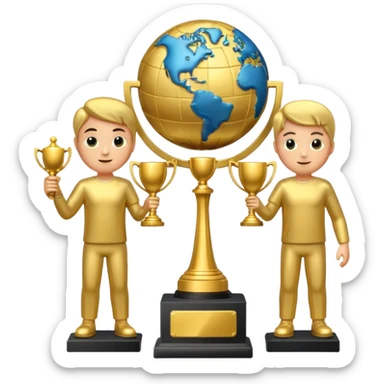 Create an airbnb category icon that looks like the world cup trophy sticker