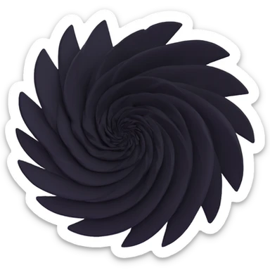 Wind as a swirling vortex sticker