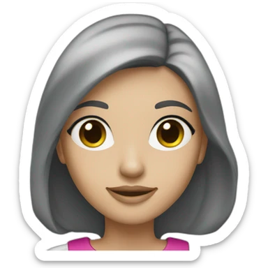 girl designer at the ozone company. The company's corporate colors are blue, fuchsia and white sticker