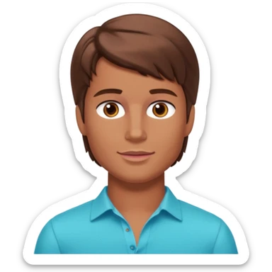 barbie merliah summers as a guy with brown har and brown eyes and tanned skin sticker